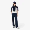 Gestreifte Damen-Jogginghose mit ausgestelltem Bein Gestreifte Damen-Jogginghose mit ausgestelltem Bein
