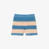Gestreifte Mesh-Strick-Shorts Gestreifte Mesh-Strick-Shorts