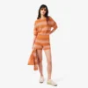 Gestreifte Mesh-Strick-Shorts Gestreifte Mesh-Strick-Shorts