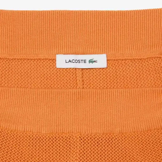 Gestreifte Mesh-Strick-Shorts Gestreifte Mesh-Strick-Shorts
