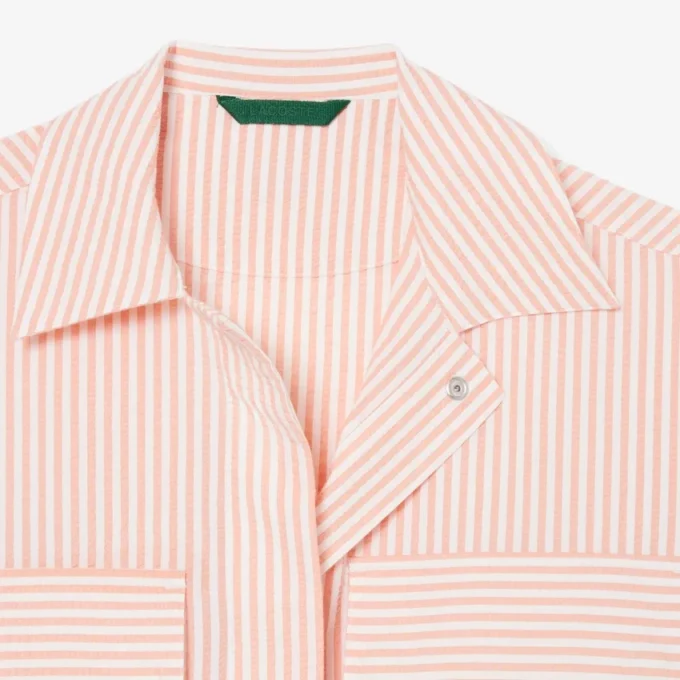 Gestreifte Seersucker-Jacke Gestreifte Seersucker-Jacke