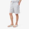 Gestreifte Shorts aus Baumwollpopeline Gestreifte Shorts aus Baumwollpopeline