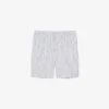 Gestreifte Shorts aus Baumwollpopeline Gestreifte Shorts aus Baumwollpopeline