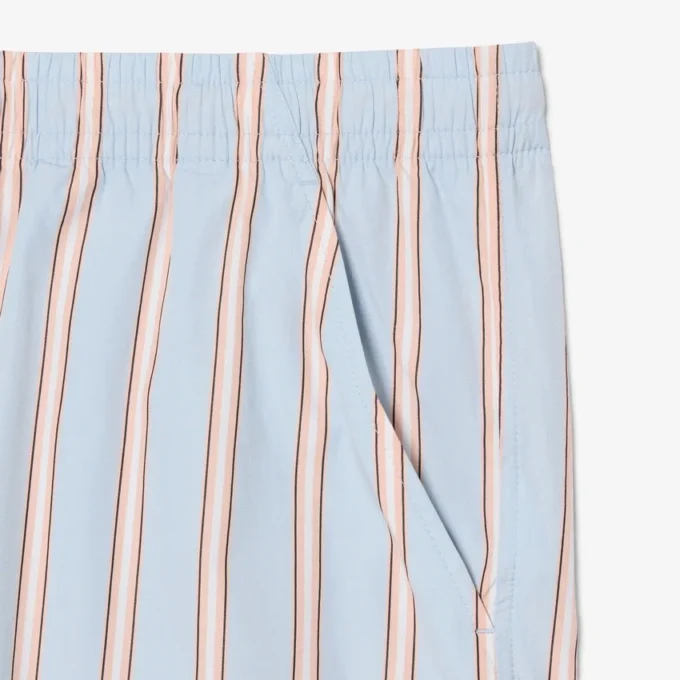 Gestreifte Shorts aus Baumwollpopeline Gestreifte Shorts aus Baumwollpopeline