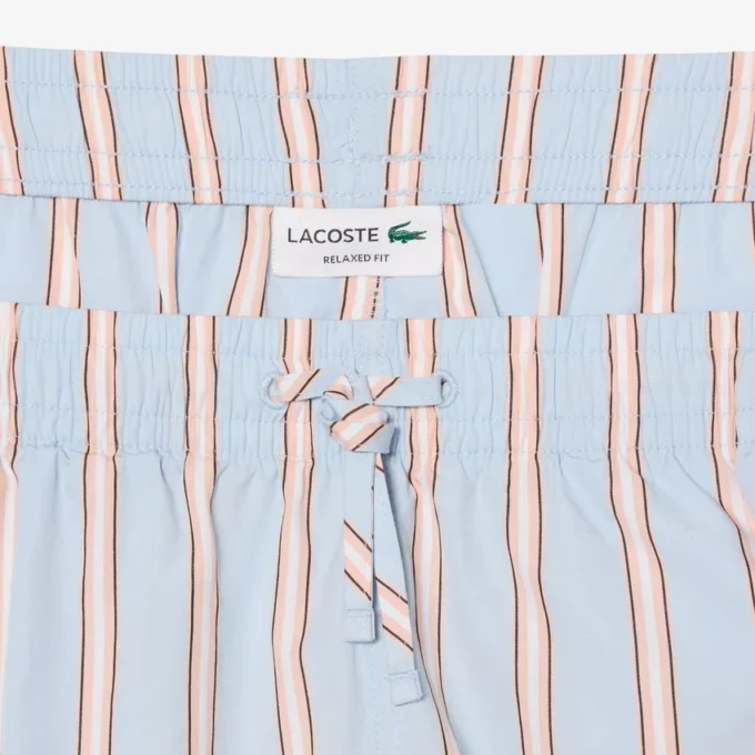 Gestreifte Shorts aus Baumwollpopeline Gestreifte Shorts aus Baumwollpopeline
