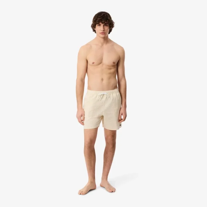 Gestreifte, strukturierte Retroshorts in mittlerer Länge für Herren Gestreifte, strukturierte Retroshorts in mittlerer Länge für Herren