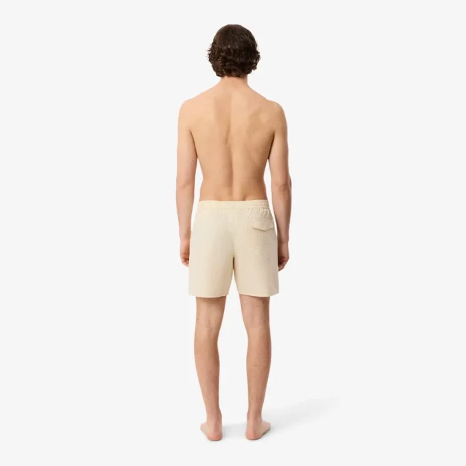 Gestreifte, strukturierte Retroshorts in mittlerer Länge für Herren Gestreifte, strukturierte Retroshorts in mittlerer Länge für Herren