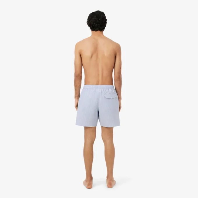 Gestreifte, strukturierte Retroshorts in mittlerer Länge für Herren Gestreifte, strukturierte Retroshorts in mittlerer Länge für Herren