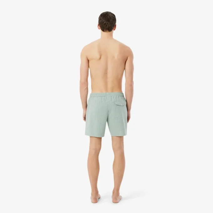 Gestreifte, strukturierte Retroshorts in mittlerer Länge für Herren Gestreifte, strukturierte Retroshorts in mittlerer Länge für Herren