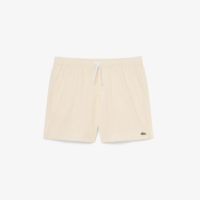 Gestreifte, strukturierte Retroshorts in mittlerer Länge für Herren Gestreifte, strukturierte Retroshorts in mittlerer Länge für Herren