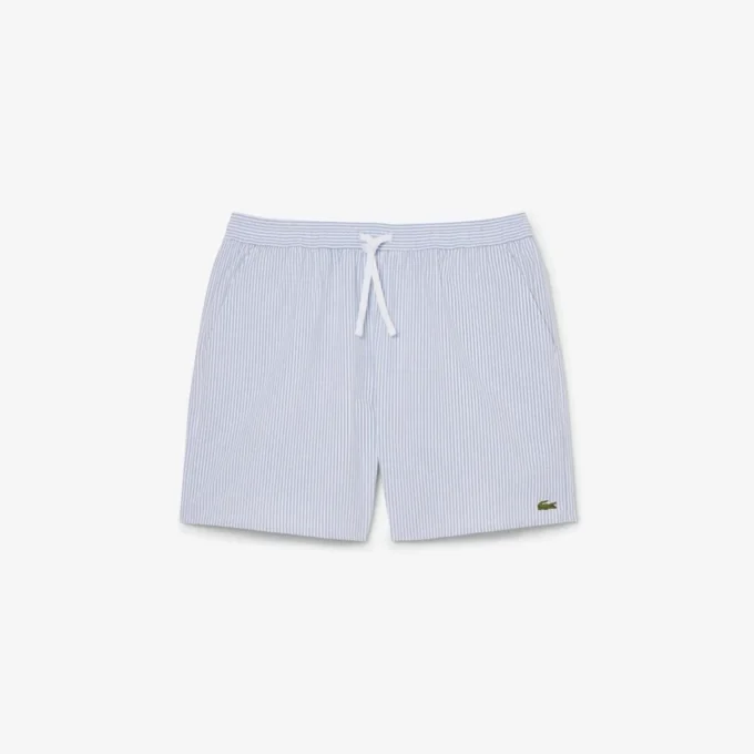 Gestreifte, strukturierte Retroshorts in mittlerer Länge für Herren Gestreifte, strukturierte Retroshorts in mittlerer Länge für Herren