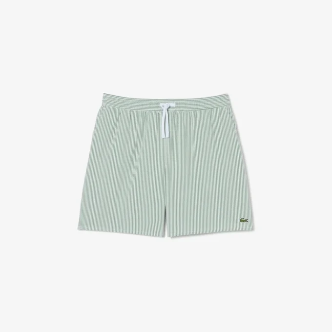 Gestreifte, strukturierte Retroshorts in mittlerer Länge für Herren Gestreifte, strukturierte Retroshorts in mittlerer Länge für Herren