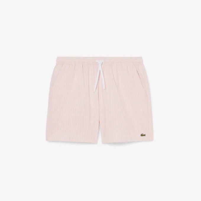Gestreifte, strukturierte Retroshorts in mittlerer Länge für Herren Gestreifte, strukturierte Retroshorts in mittlerer Länge für Herren