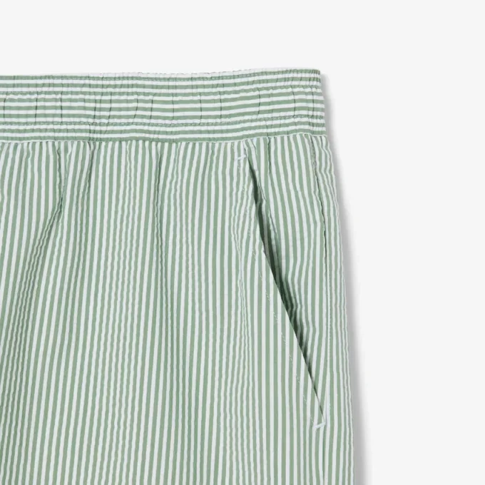 Gestreifte, strukturierte Retroshorts in mittlerer Länge für Herren Gestreifte, strukturierte Retroshorts in mittlerer Länge für Herren