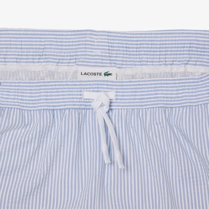Gestreifte, strukturierte Retroshorts in mittlerer Länge für Herren Gestreifte, strukturierte Retroshorts in mittlerer Länge für Herren