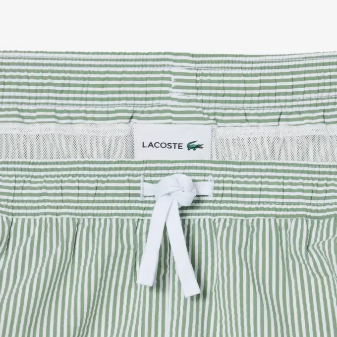 Gestreifte, strukturierte Retroshorts in mittlerer Länge für Herren Gestreifte, strukturierte Retroshorts in mittlerer Länge für Herren