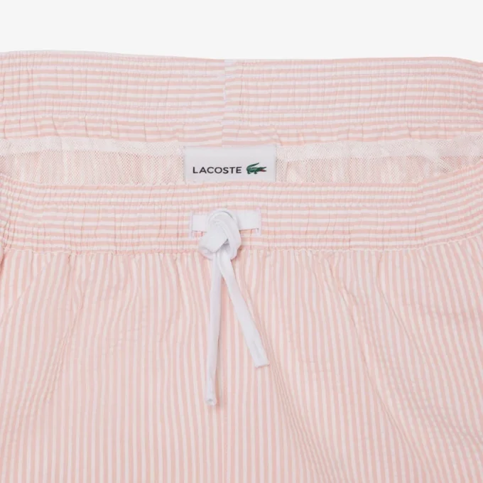 Gestreifte, strukturierte Retroshorts in mittlerer Länge für Herren Gestreifte, strukturierte Retroshorts in mittlerer Länge für Herren