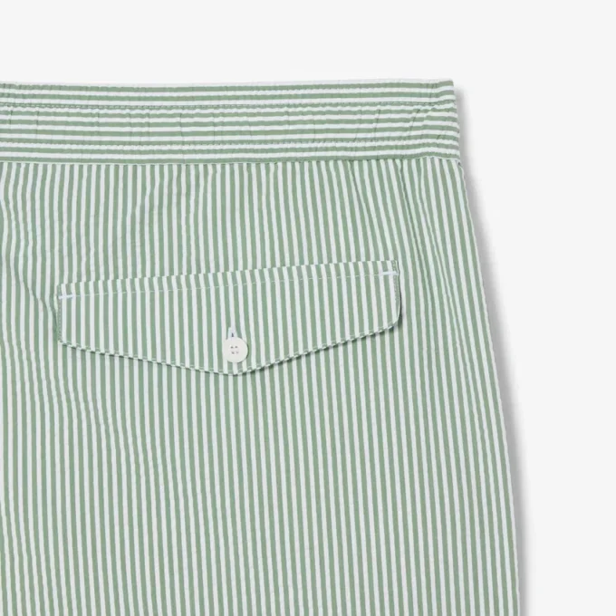 Gestreifte, strukturierte Retroshorts in mittlerer Länge für Herren Gestreifte, strukturierte Retroshorts in mittlerer Länge für Herren