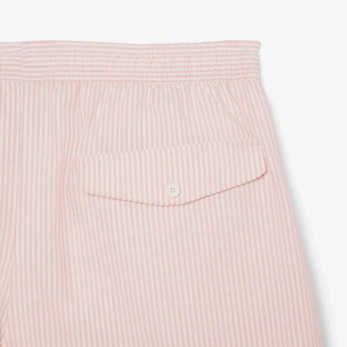 Gestreifte, strukturierte Retroshorts in mittlerer Länge für Herren Gestreifte, strukturierte Retroshorts in mittlerer Länge für Herren
