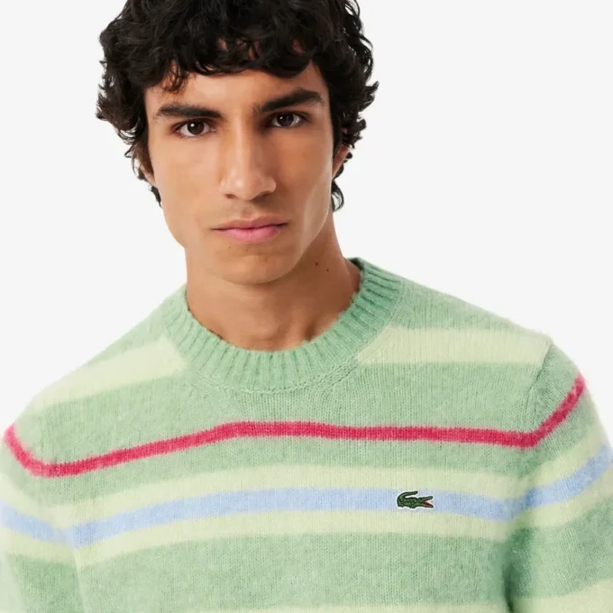 Gestreifter Alpaka-Wollpullover für Herren Gestreifter Alpaka-Wollpullover für Herren