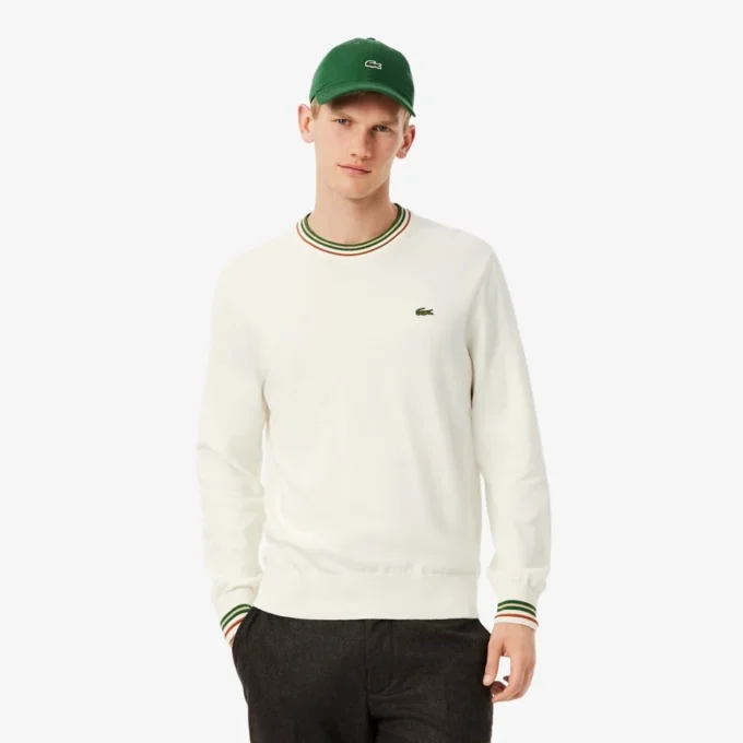 Gestreifter Baumwoll-Jersey-Pullover für Herren Gestreifter Baumwoll-Jersey-Pullover für Herren