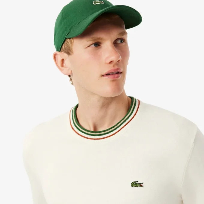 Gestreifter Baumwoll-Jersey-Pullover für Herren Gestreifter Baumwoll-Jersey-Pullover für Herren