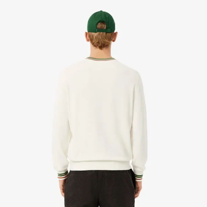 Gestreifter Baumwoll-Jersey-Pullover für Herren Gestreifter Baumwoll-Jersey-Pullover für Herren
