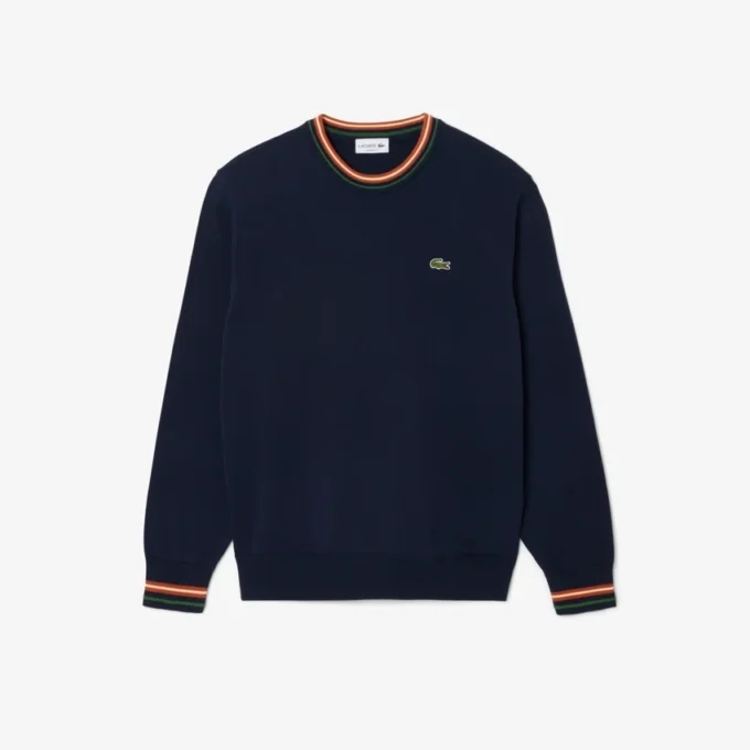 Gestreifter Baumwoll-Jersey-Pullover für Herren Gestreifter Baumwoll-Jersey-Pullover für Herren