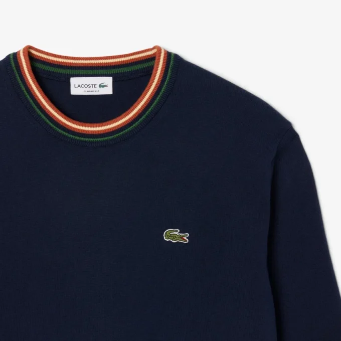 Gestreifter Baumwoll-Jersey-Pullover für Herren Gestreifter Baumwoll-Jersey-Pullover für Herren
