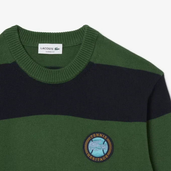 Gestreifter Baumwoll-Jersey-Pullover für Herren Gestreifter Baumwoll-Jersey-Pullover für Herren