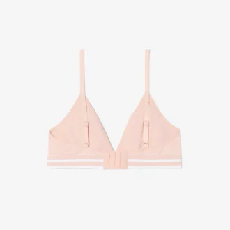 Gestreifter Baumwoll-Triangel-Bralette