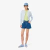 Gestreifter Pullover mit Zopfmuster und Poloshirt-Kragen Gestreifter Pullover mit Zopfmuster und Poloshirt-Kragen
