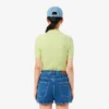 Gestreifter Pullover mit Zopfmuster und Poloshirt-Kragen Gestreifter Pullover mit Zopfmuster und Poloshirt-Kragen
