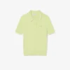 Gestreifter Pullover mit Zopfmuster und Poloshirt-Kragen Gestreifter Pullover mit Zopfmuster und Poloshirt-Kragen