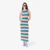 Gestreiftes Baumwollkleid Gestreiftes Baumwollkleid