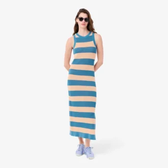 Gestreiftes Baumwollkleid Gestreiftes Baumwollkleid