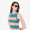 Gestreiftes Baumwollkleid Gestreiftes Baumwollkleid