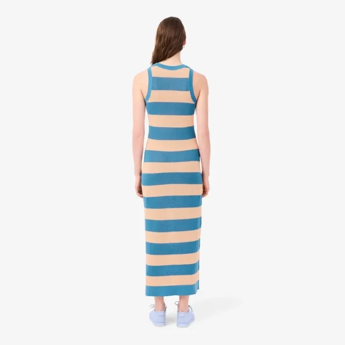 Gestreiftes Baumwollkleid Gestreiftes Baumwollkleid