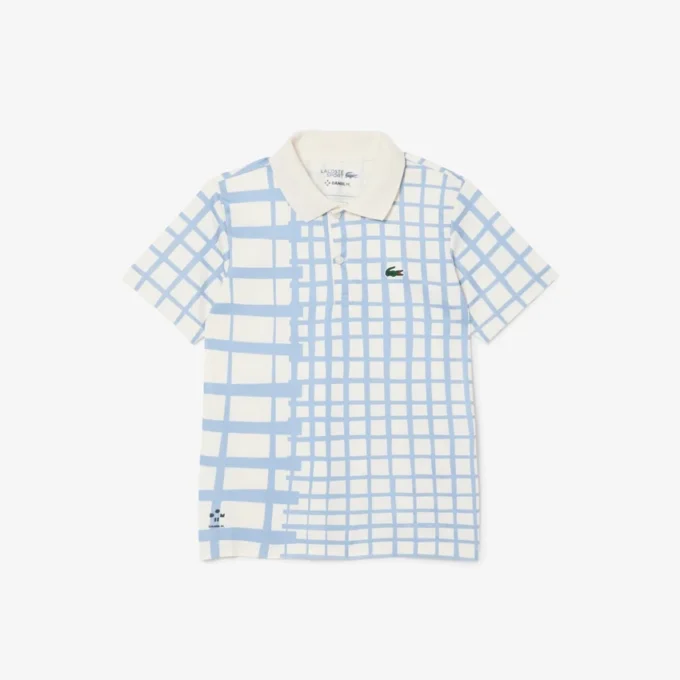 Gestreiftes Piqué-Tennis-Poloshirt für Jungen Gestreiftes Piqué-Tennis-Poloshirt für Jungen