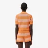 Gestreiftes Poloshirt aus Mesh-Strick