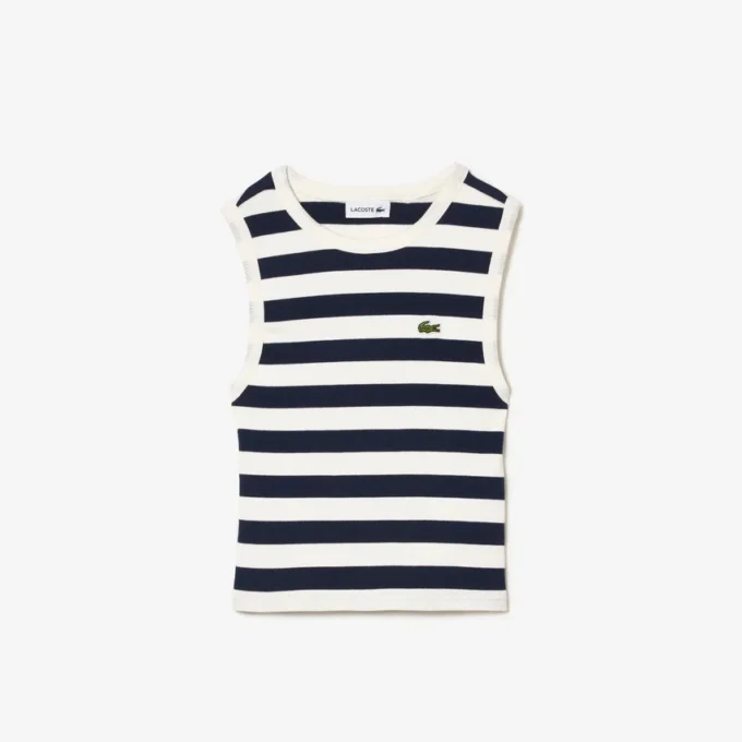 Gestreiftes Ripp-Tanktop aus Baumwolle für Kinder Gestreiftes Ripp-Tanktop aus Baumwolle für Kinder
