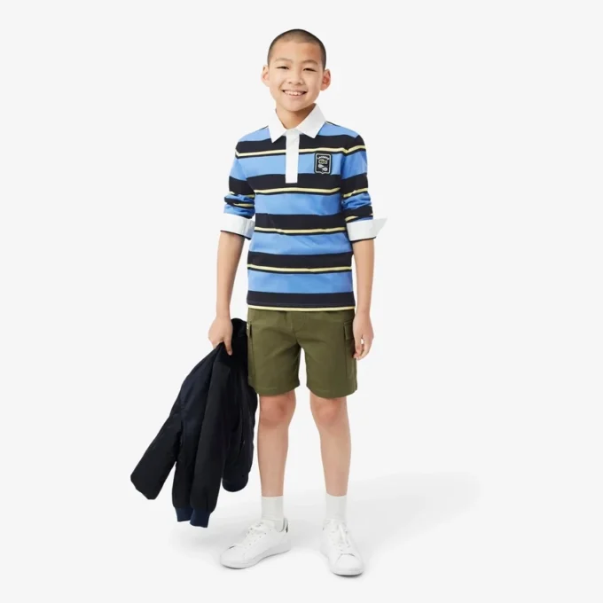 Gestreiftes Rugby-Poloshirt Gestreiftes Rugby-Poloshirt
