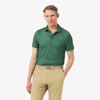 Golf-Poloshirt mit Regular Fit und Aufdruck