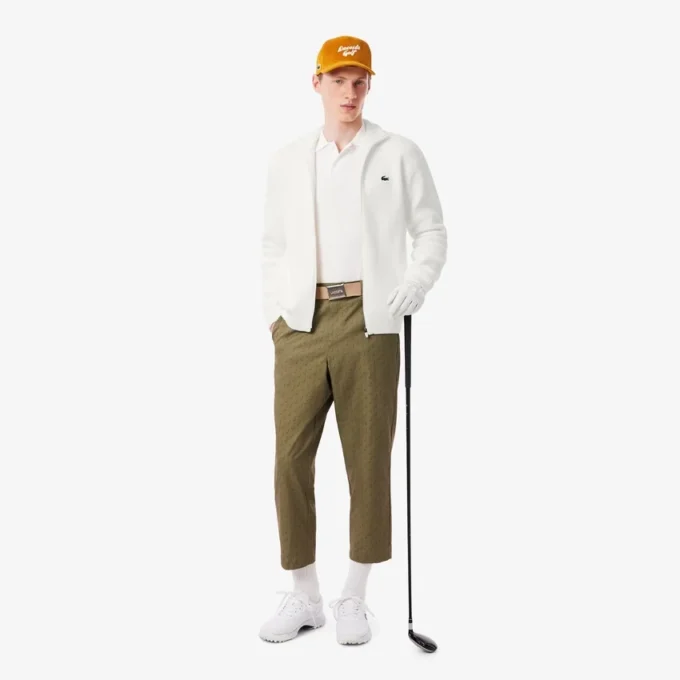 Golfpullover für Herren aus geripptem Strick mit Reißverschluss Golfpullover für Herren aus geripptem Strick mit Reißverschluss