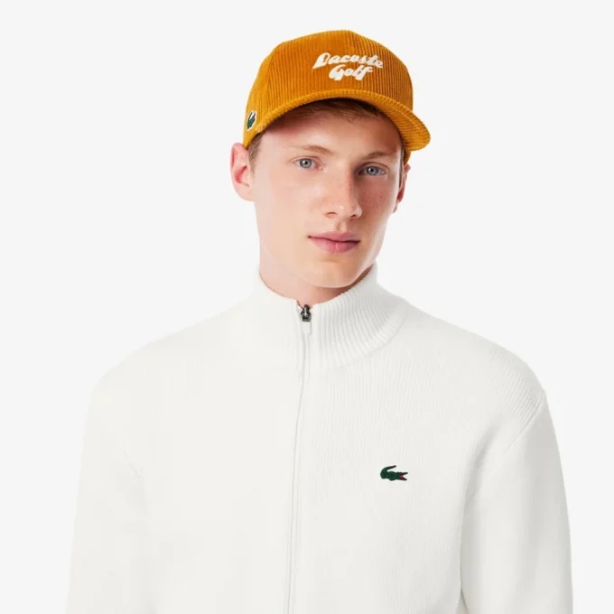 Golfpullover für Herren aus geripptem Strick mit Reißverschluss Golfpullover für Herren aus geripptem Strick mit Reißverschluss