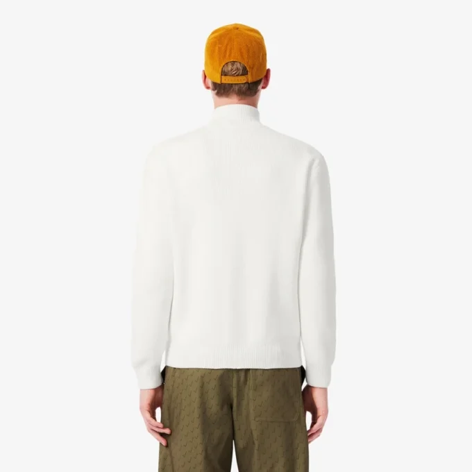Golfpullover für Herren aus geripptem Strick mit Reißverschluss Golfpullover für Herren aus geripptem Strick mit Reißverschluss