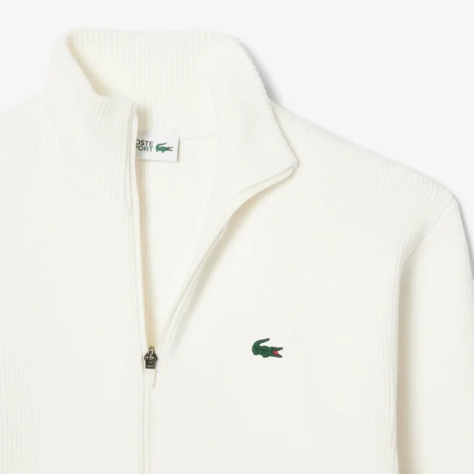 Golfpullover für Herren aus geripptem Strick mit Reißverschluss Golfpullover für Herren aus geripptem Strick mit Reißverschluss