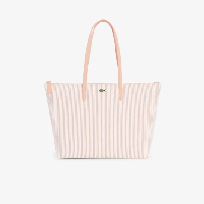 Große gestreifte L.12.12 Concept-Tasche Große gestreifte L.12.12 Concept-Tasche