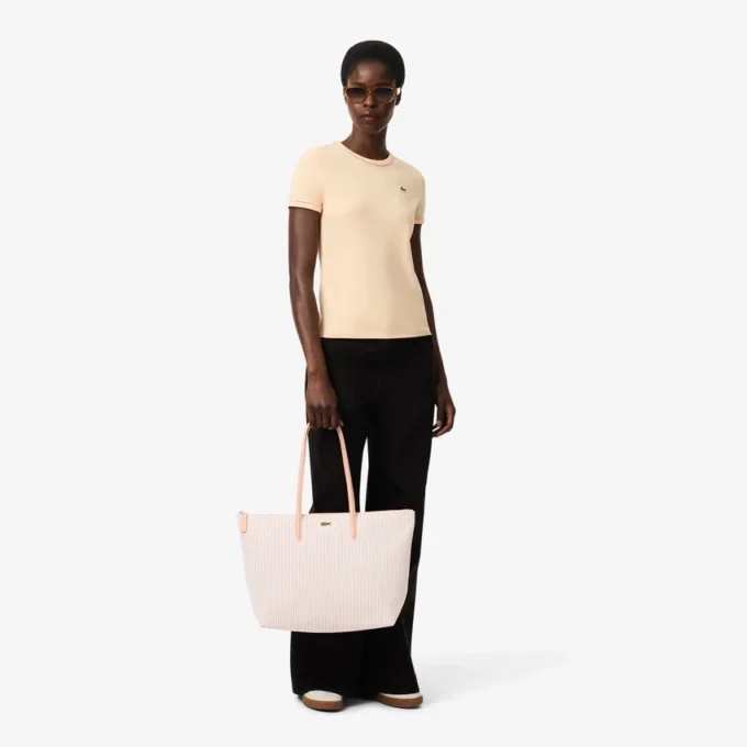 Große gestreifte L.12.12 Concept-Tasche Große gestreifte L.12.12 Concept-Tasche