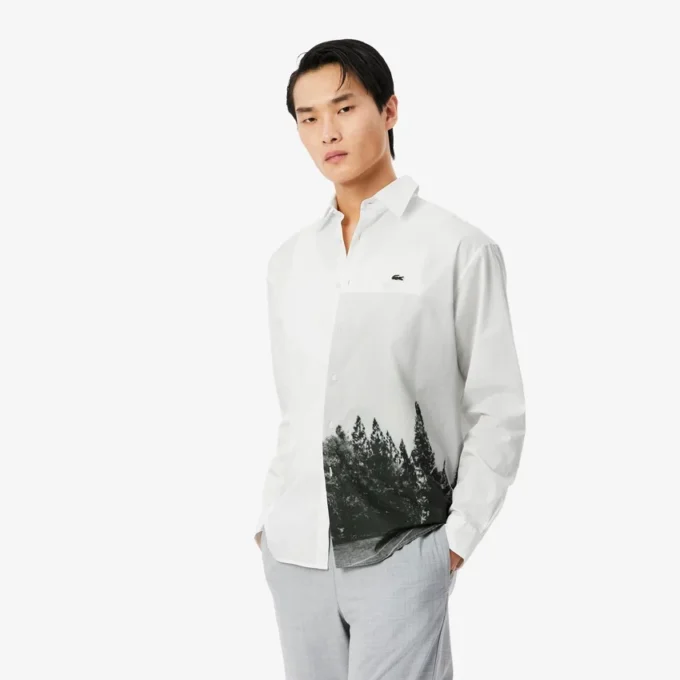 Hemd aus bedrucktem Baumwolltwill in Relaxed Fit Hemd aus bedrucktem Baumwolltwill in Relaxed Fit